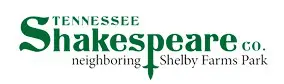 tn shakespeare A green and white logo for shakespeare 's globe.